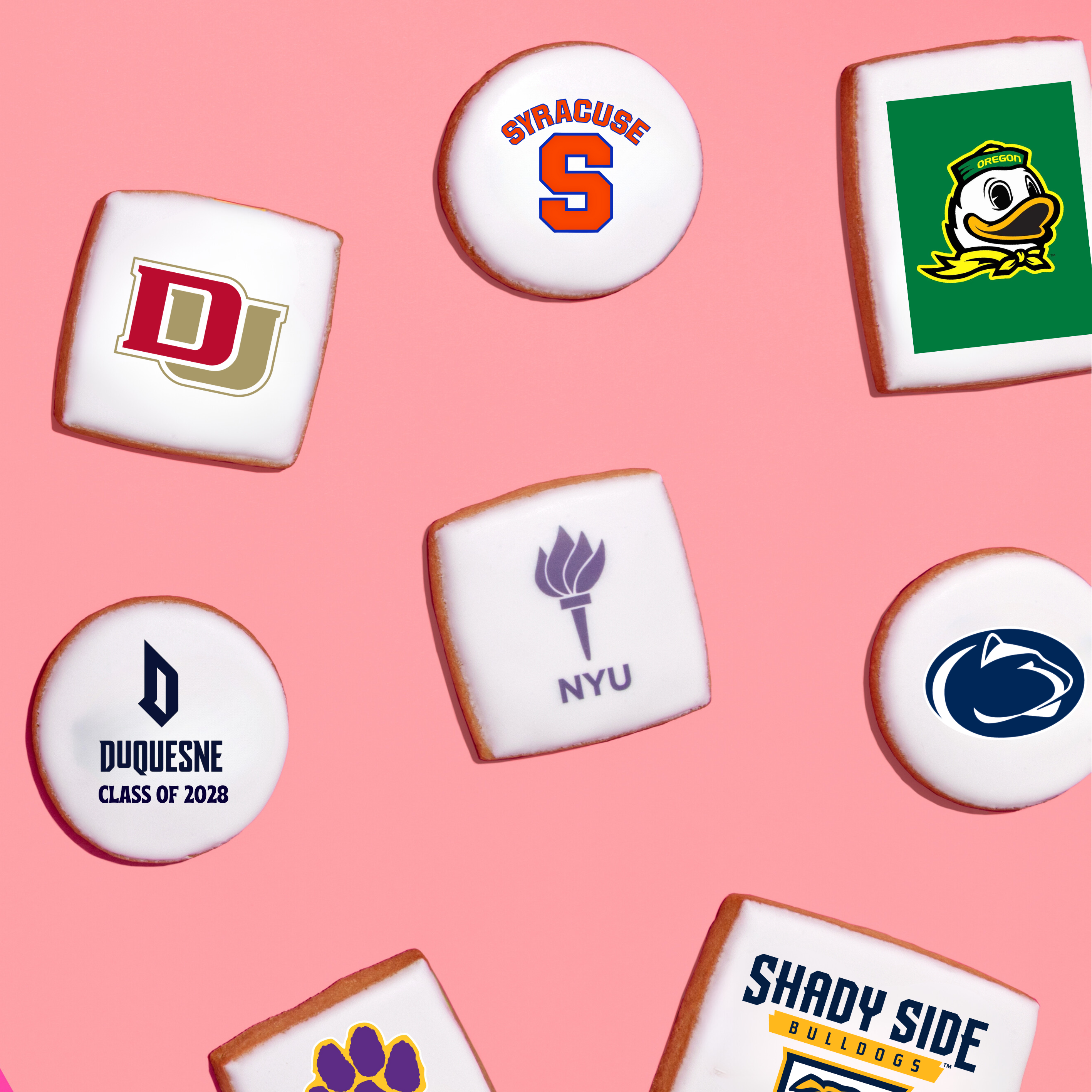 Really good custom printed logo cookie making it a really good graduation party favor.