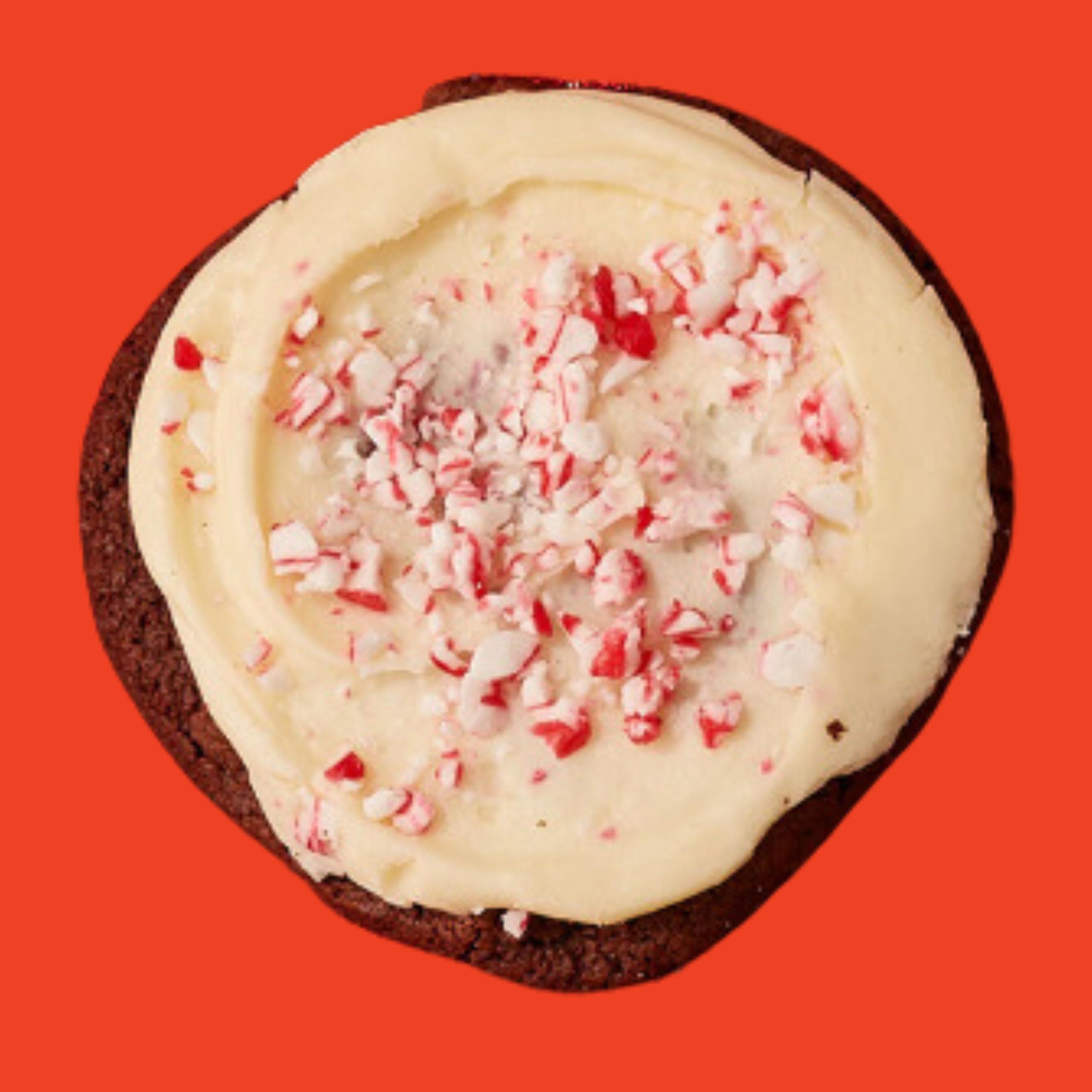 Chocolate Candy Cane Buttercream Cookie